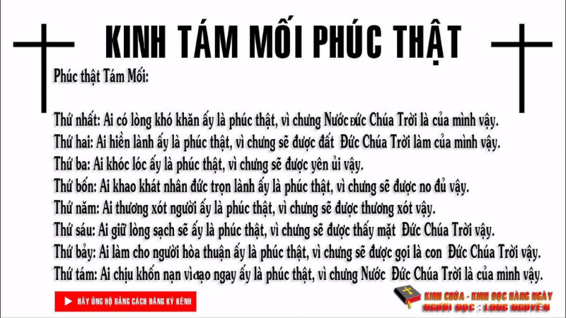 kinh 8 mối phúc thật